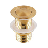 32mm Brushed Brass Pop Up Waste Non Overflow Aquaperla