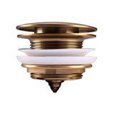 40mm Brushed Brass Bathtub Pop Up Waste Non Overflow Aquaperla
