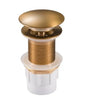 32mm Brushed Brass Pop Up Waste Non Overflow Aquaperla