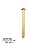 400mm Brushed Brass Ceiling Shower Arm Aquaperla
