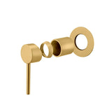 LUCID PIN - Brushed Brass Wall Mixer Aquaperla