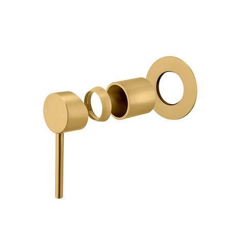 LUCID PIN - Brushed Brass Wall Mixer Aquaperla
