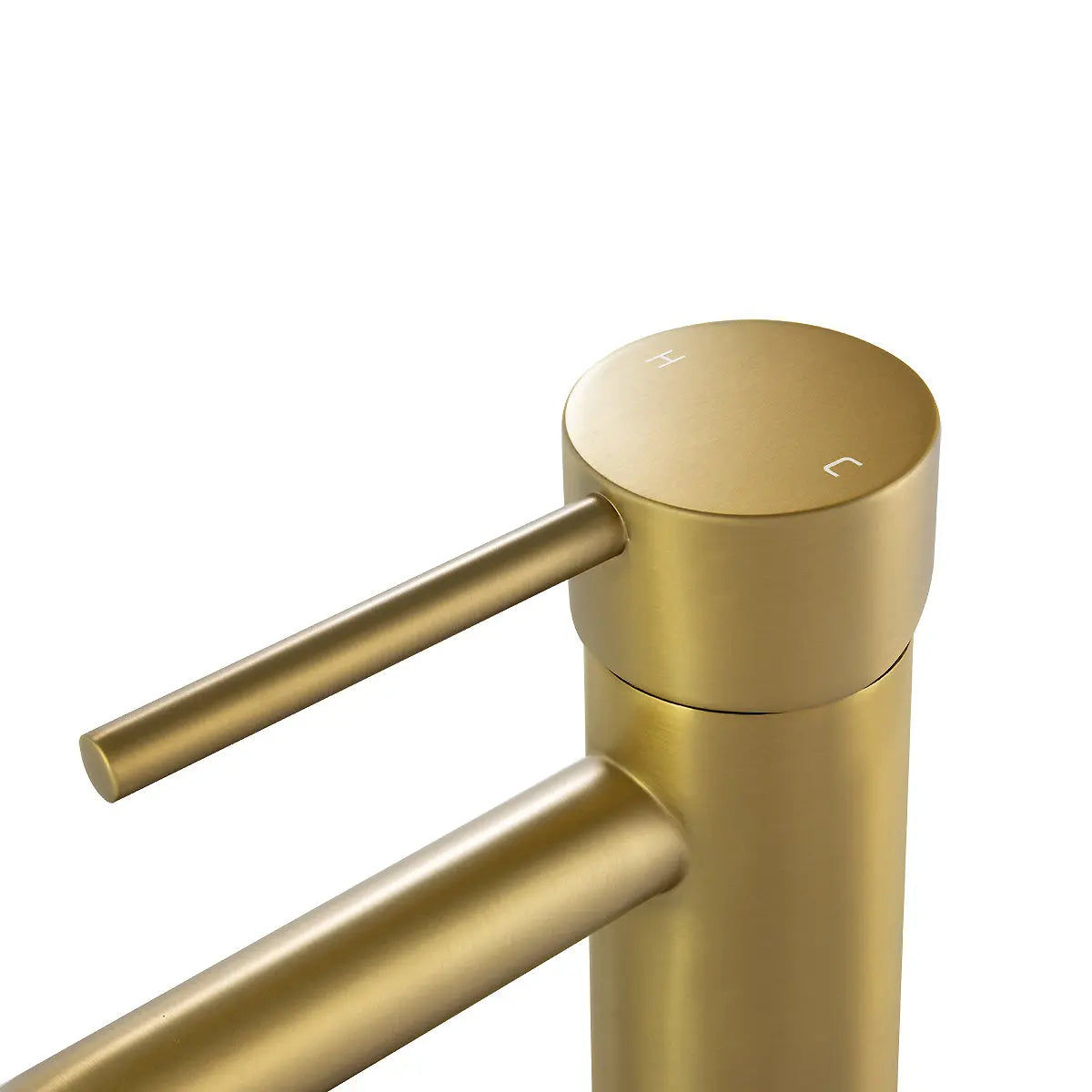 LUCID PIN - Brushed Brass Basin Mixer Aquaperla