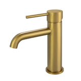 LUCID PIN - Brushed Brass Basin Mixer Aquaperla