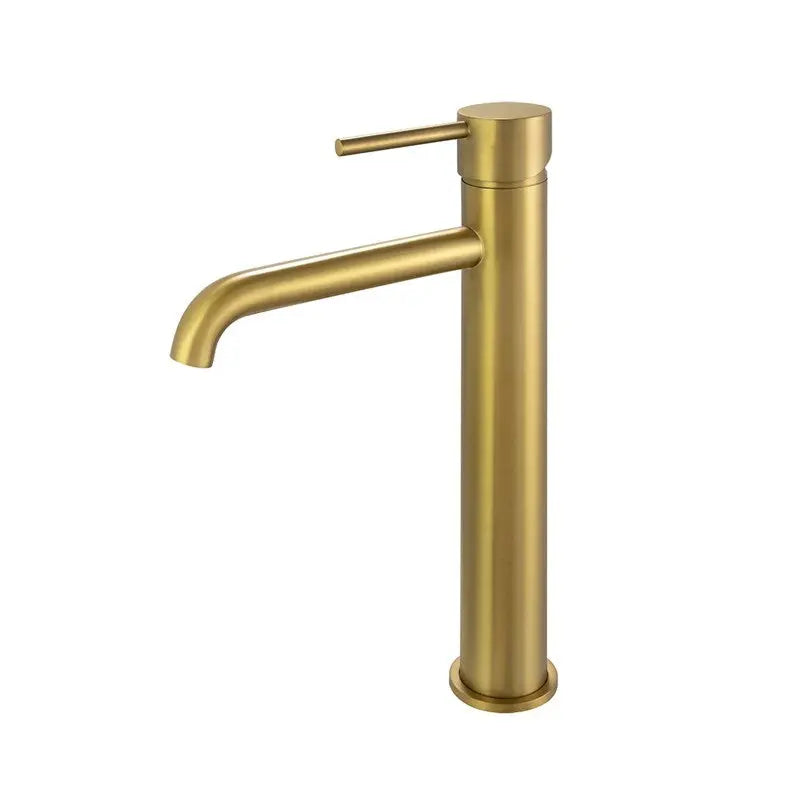 LUCID PIN - Brushed Brass Tall Basin Mixer Aquaperla