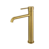 LUCID PIN - Brushed Brass Tall Basin Mixer Aquaperla