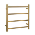 Brushed Brass Heated Towel Rack 4 Bars Aquaperla