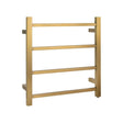 Brushed Brass Heated Towel Rack 4 Bars Aquaperla