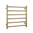 Brushed Brass Heated Towel Rack 6 Bars Aquaperla