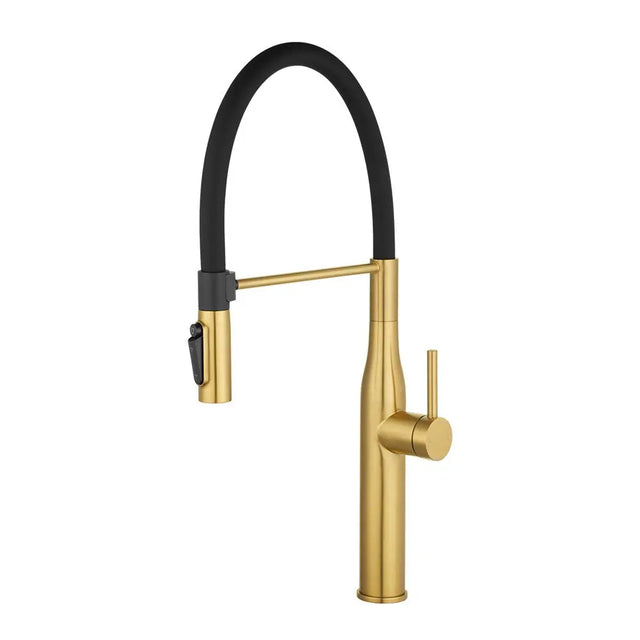 Brushed Brass Kitchen Mixer Aquaperla