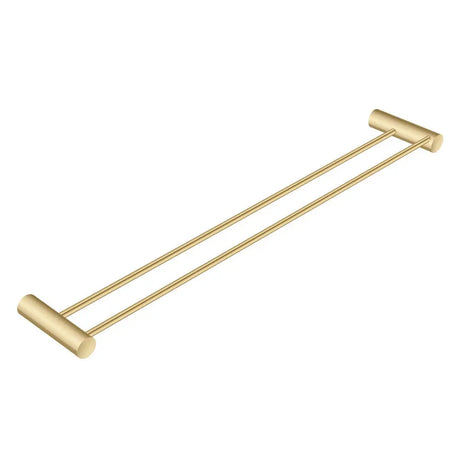600mm Brushed Brass Double Towel Rail Aquaperla