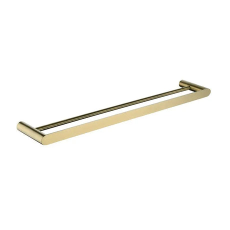 RUSHY - 600mm Brushed Brass Double Towel Rail Aquaperla