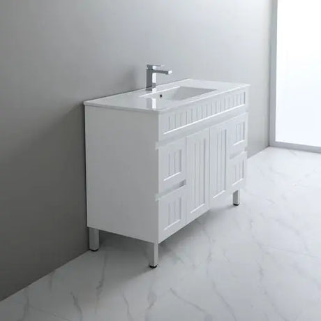 ACACIA SHAKER PVC Floor Vanity 1200mm (Single Bowl) Poseidon