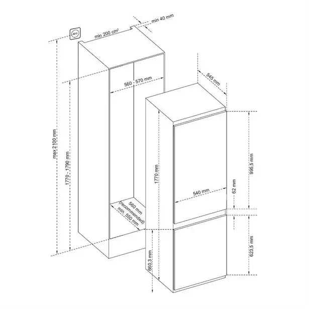 BLAUPUNKT INTEGRATED FRIDGE Blaupunkt