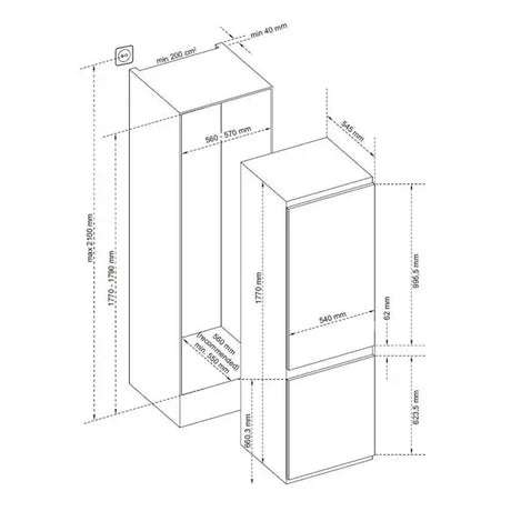 BLAUPUNKT INTEGRATED FRIDGE Blaupunkt