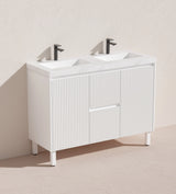 Brighton Freestanding PVC Vanity 1200mm (Double Bowl)(Matte White) Poseidon
