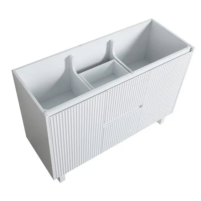Brighton Freestanding PVC Vanity 1200mm (Double Bowl)(Matte White) Poseidon
