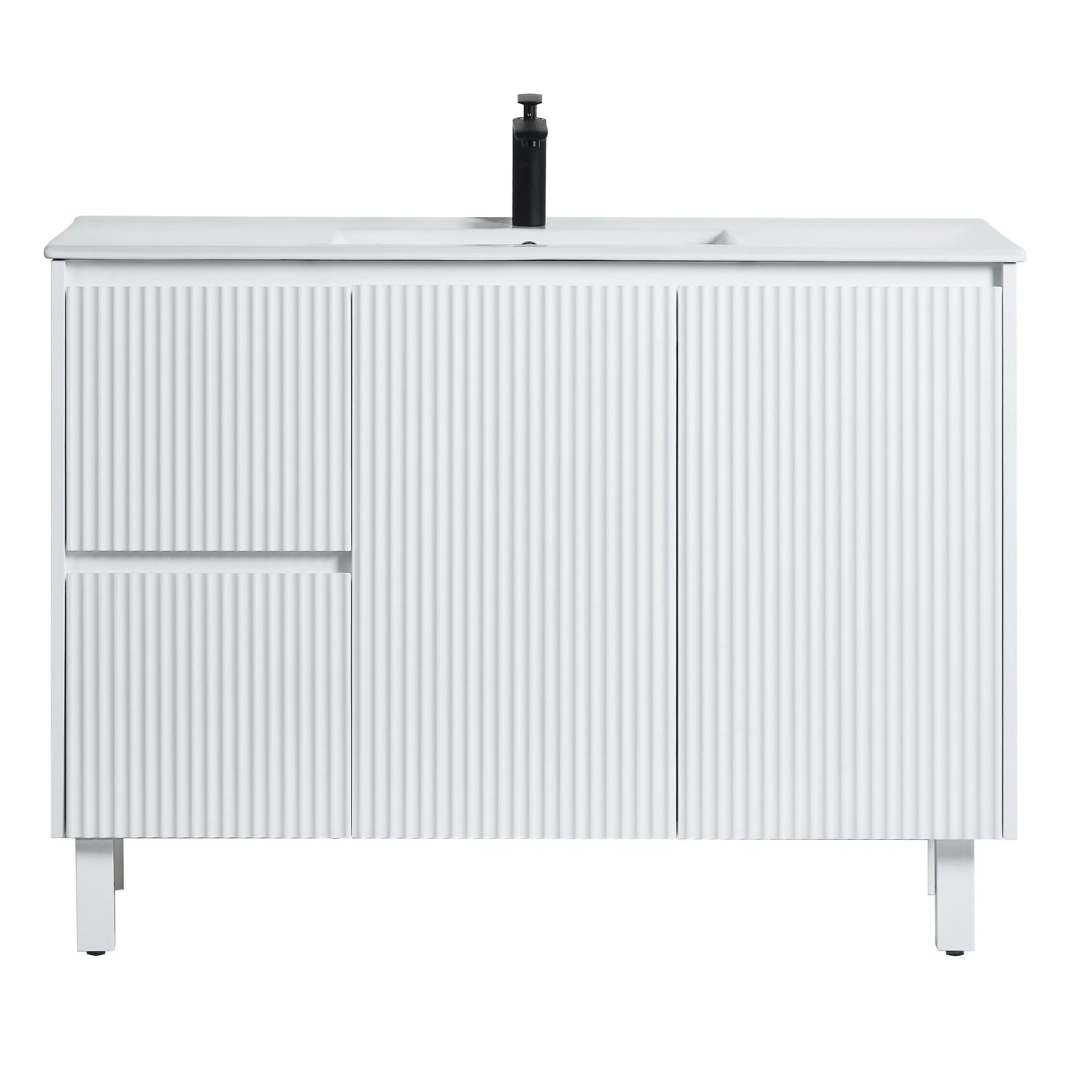 Brighton Freestanding PVC Vanity 1200mm (Single Bowl) (Matte White) Poseidon