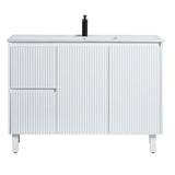 Brighton Freestanding PVC Vanity 1200mm (Single Bowl) (Matte White) Poseidon