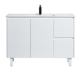 Brighton Freestanding PVC Vanity 1200mm (Single Bowl) (Matte White) Poseidon
