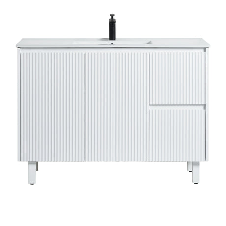 Brighton Freestanding PVC Vanity 1200mm (Single Bowl) (Matte White) Poseidon