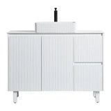 Brighton Freestanding PVC Vanity 1200mm (Single Bowl) (Matte White) Poseidon