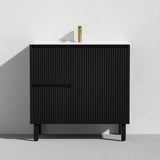 Brighton Freestanding PVC Vanity 900mm (Matte Black) Poseidon