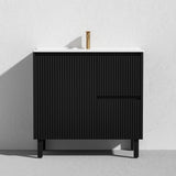 Brighton Freestanding PVC Vanity 900mm (Matte Black) Poseidon