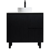 Brighton Freestanding PVC Vanity 900mm (Matte Black) Poseidon