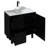 Brighton Freestanding PVC Vanity 900mm (Matte Black) Poseidon