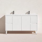 Brighton Freestanding Vanity 1500mm (Single/Double Bowl) (Matte White) Poseidon