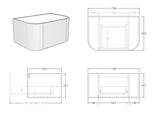 POS Bronte Wall Hung Vanity Coastal Oak (All Sizes) Poseidon