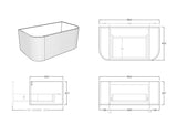 POS Bronte Wall Hung Vanity Coastal Oak (All Sizes) Poseidon