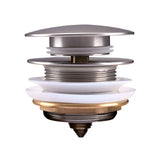 40mm Brushed Nickel Bathtub Pop Up Waste Non Overflow Aquaperla