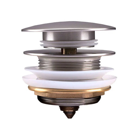 40mm Brushed Nickel Bathtub Pop Up Waste Non Overflow Aquaperla