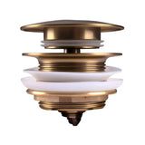 40mm Brushed Brass Bathtub Pop Up Waste Non Overflow Aquaperla