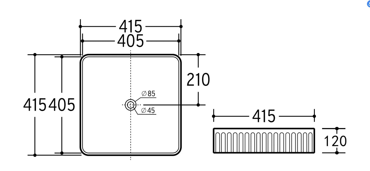 CA415SQ Above Counter Basin Poseidonbk