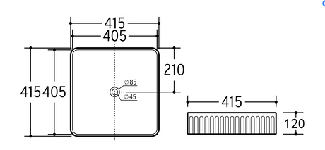 CA415SQ Above Counter Basin Poseidonbk