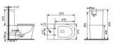 Bagno D'Oro Caspian Tornado Rimless Silent Flush Toilet Suite Bagno D'Oro