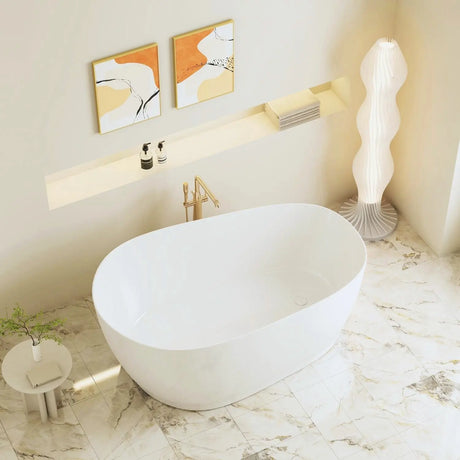 Cannes Freestanding Bathtub - Matt White mercioaustralia