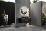 Brindabella Wall Hung Vanity (Middle Drawer) 1200mm (Single/Double Bowl) (Matte Black) Poseidon