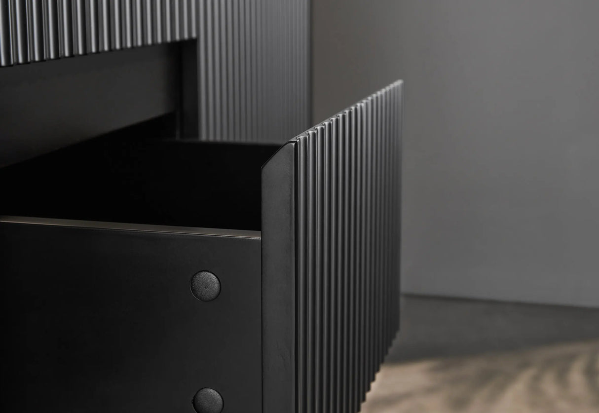 Brindabella Wall Hung Vanity (Middle Drawer) 1200mm (Single/Double Bowl) (Matte Black) Poseidon