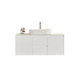 Brindabella Wall Hung PVC Cabinet (Middle Drawer) 1200mm (Single/Double Bowl) (Matte White) Poseidon