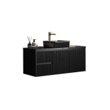 Brindabella Wall Hung PVC Cabinet 1200mm (Single Bowl) (Matte Black) Poseidon