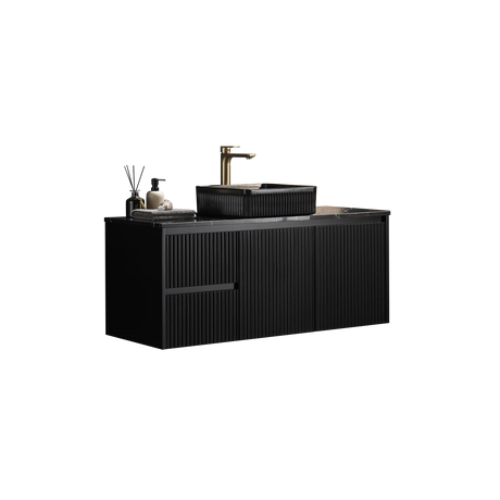 Brindabella Wall Hung PVC Cabinet 1200mm (Single Bowl) (Matte Black) Poseidon