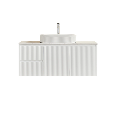 Brindabella Wall Hung PVC Cabinet 1200mm (Single Bowl) (Matte White) Poseidon