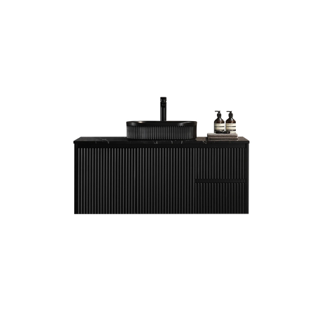 Brindabella Wall Hung PVC Cabinet 1200mm (Single Bowl) (Matte Black) Poseidon