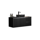 Brindabella Wall Hung PVC Cabinet 1200mm (Single Bowl) (Matte Black) Poseidon