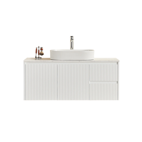 Brindabella Wall Hung PVC Cabinet 1200mm (Single Bowl) (Matte White) Poseidon