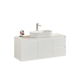 Brindabella Wall Hung PVC Cabinet 1200mm (Single Bowl) (Matte White) Poseidon